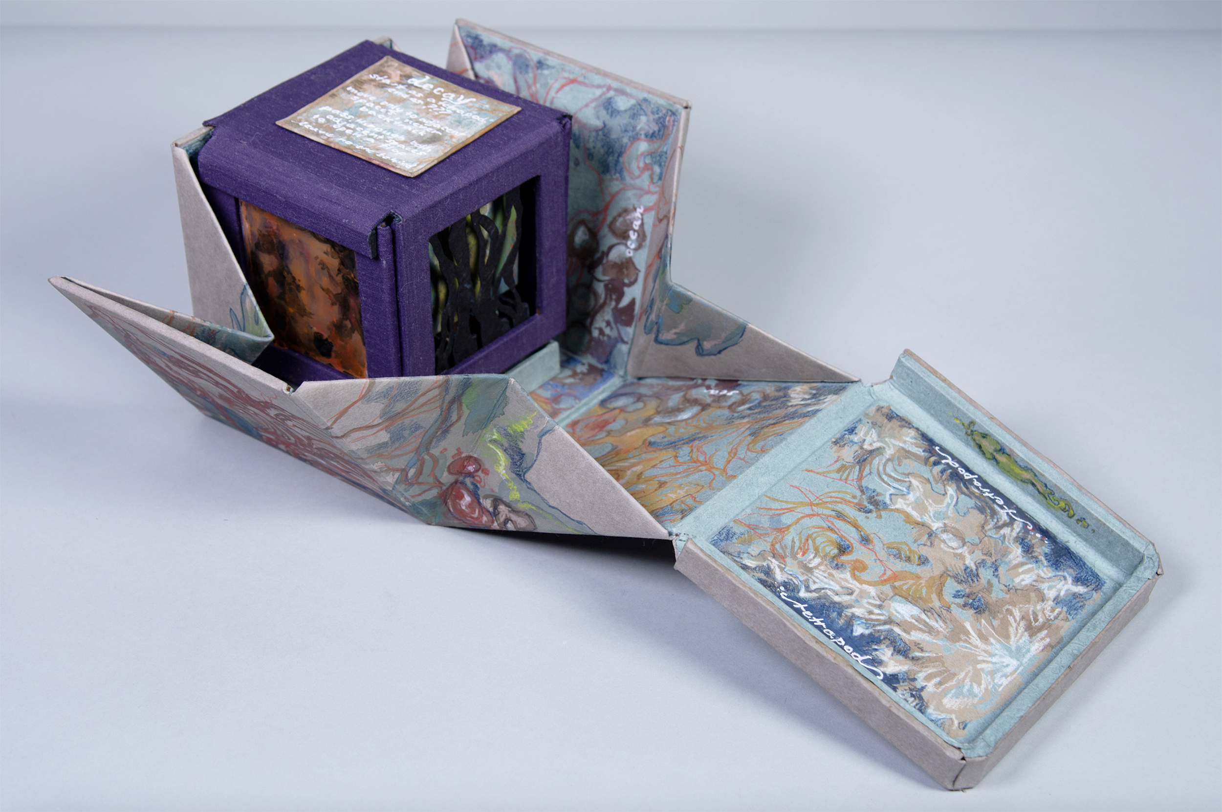 artist book / board game with hand-painted box