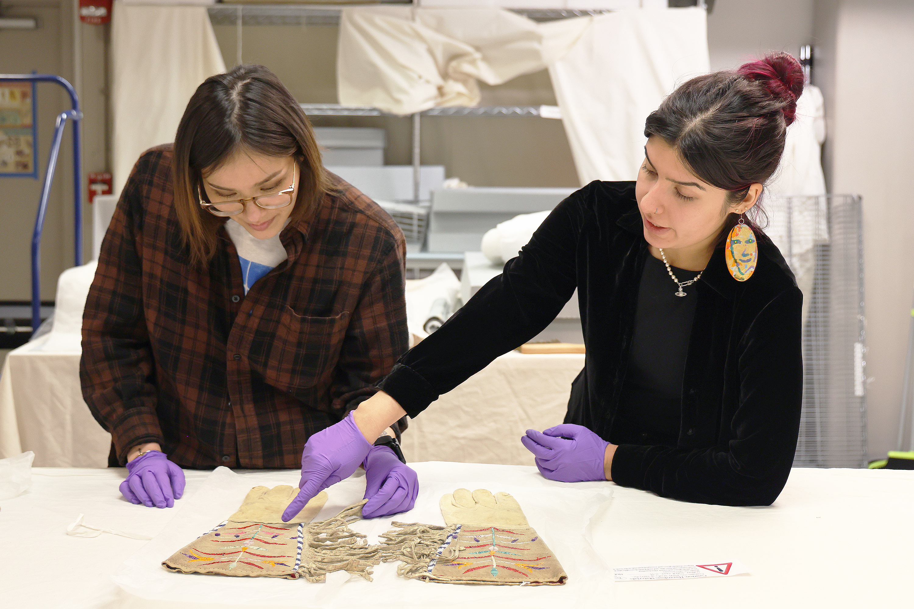 Patton and Brown explore Indigenous items in the collection of the RISD Museum