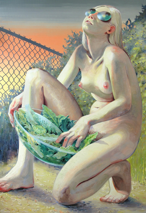Salad Lover, painting by Robin F. Williams 06 IL