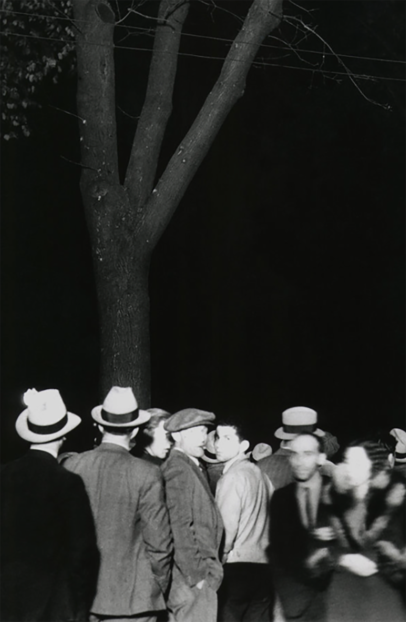 black-and-white photograph of a lynching
