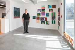 artist and RISD alum Susan Matthews in her studio