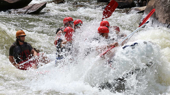 Whitewater rafters