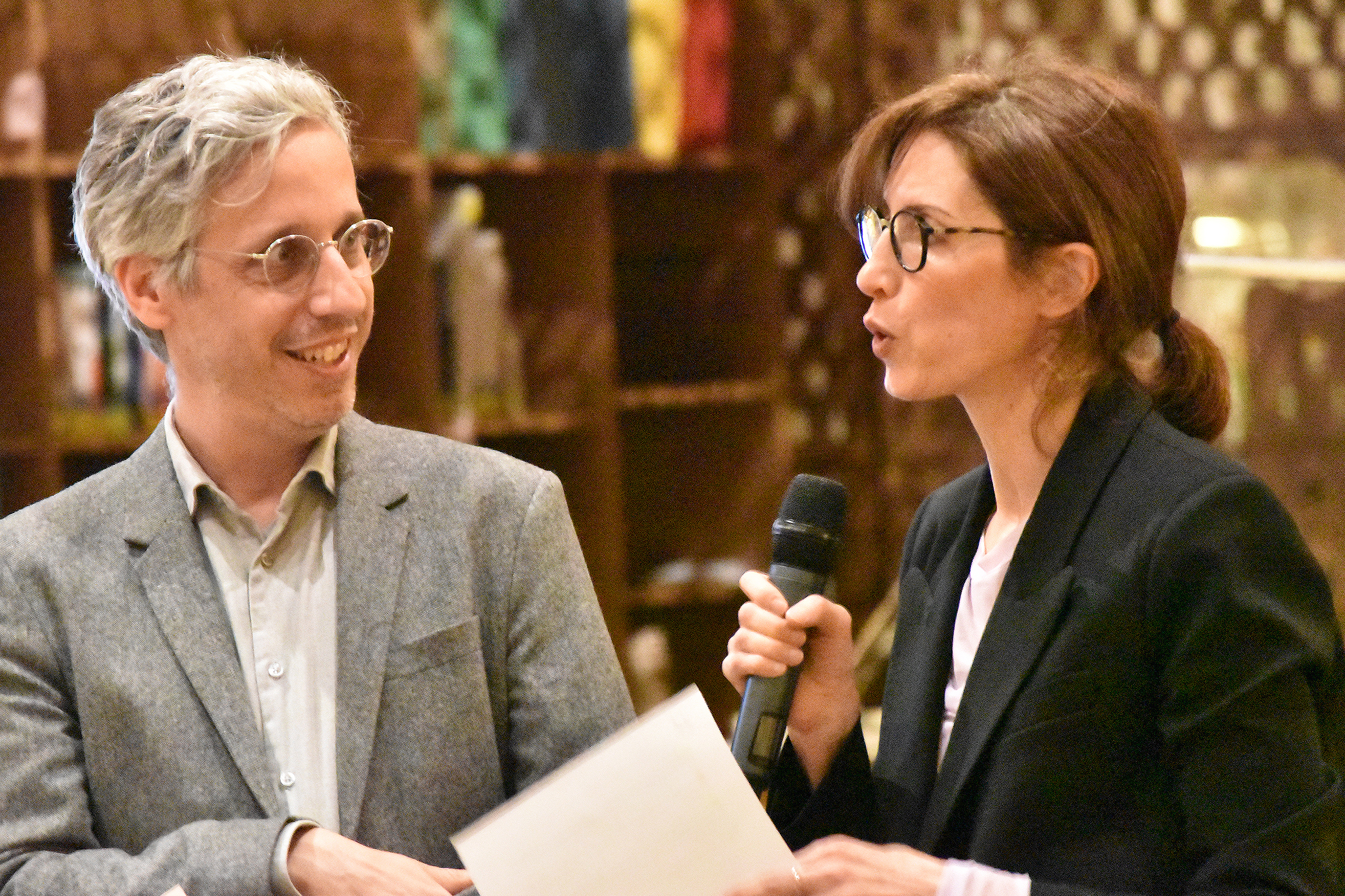 symposium organizers Daniel Lefcourt and Marisa Mazria Katz
