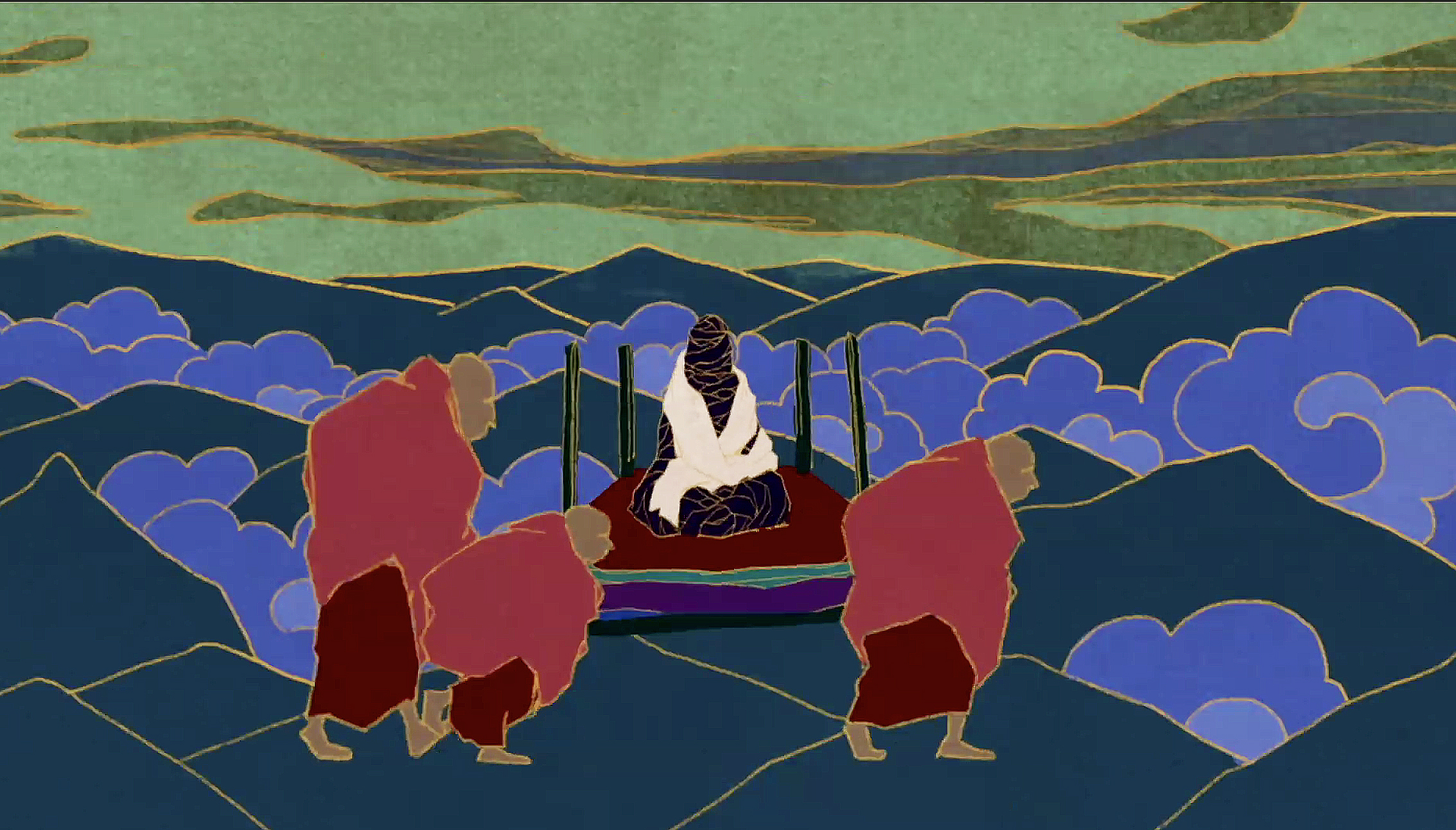 Animation still of a journey through China