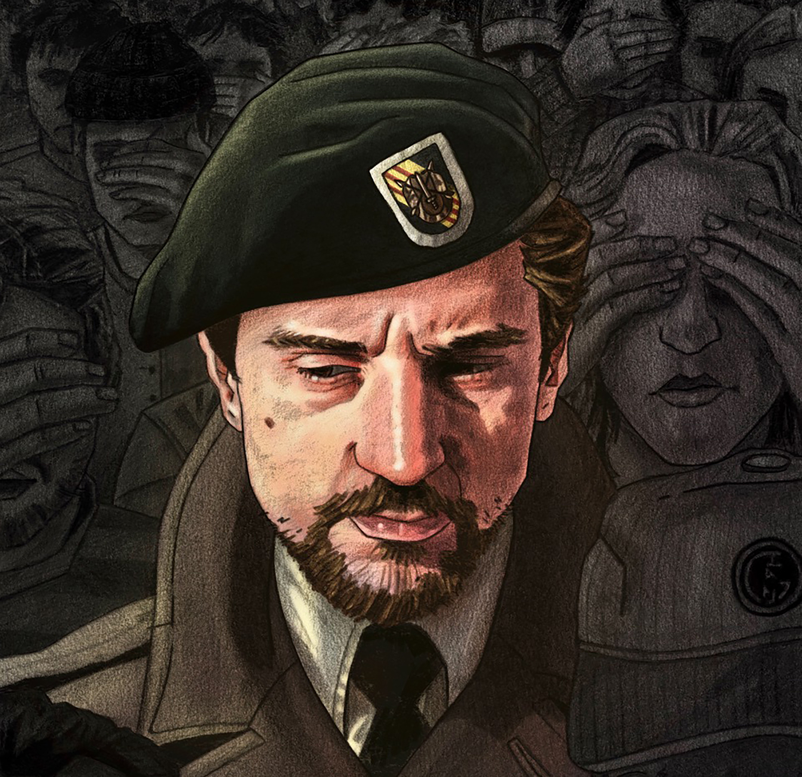 color illustration of actor Robert Deniro