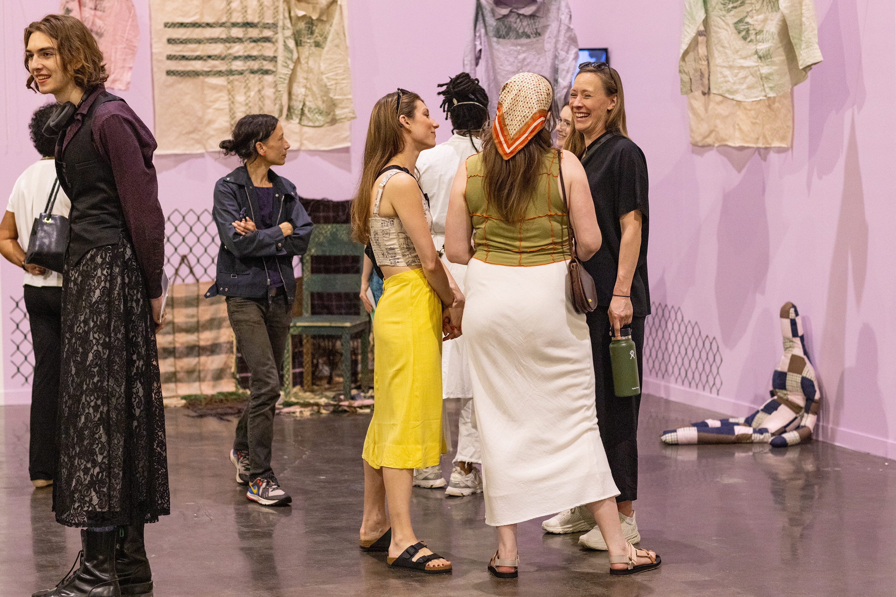 students gather at the opening