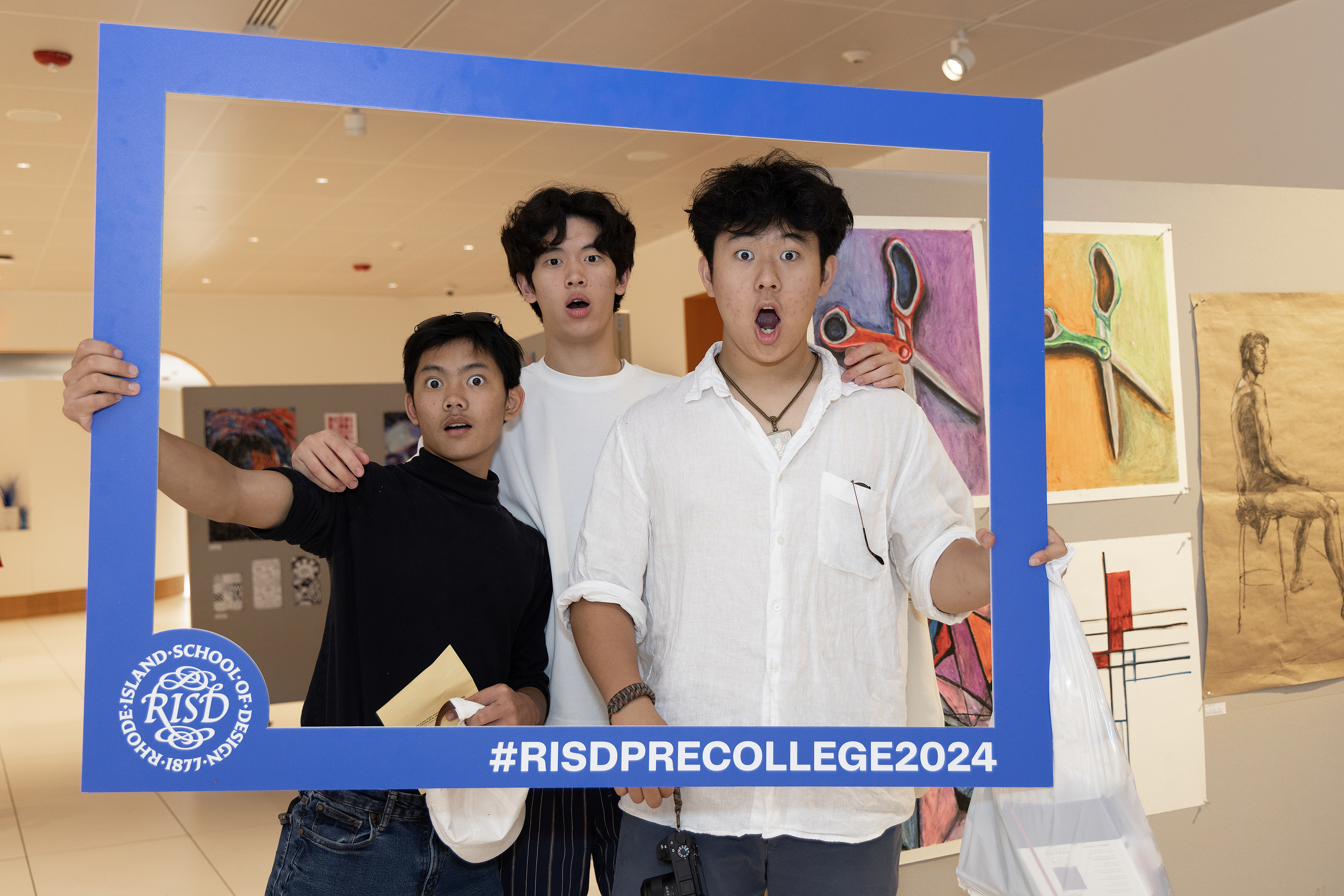 Pre-College students pose for goofy photo