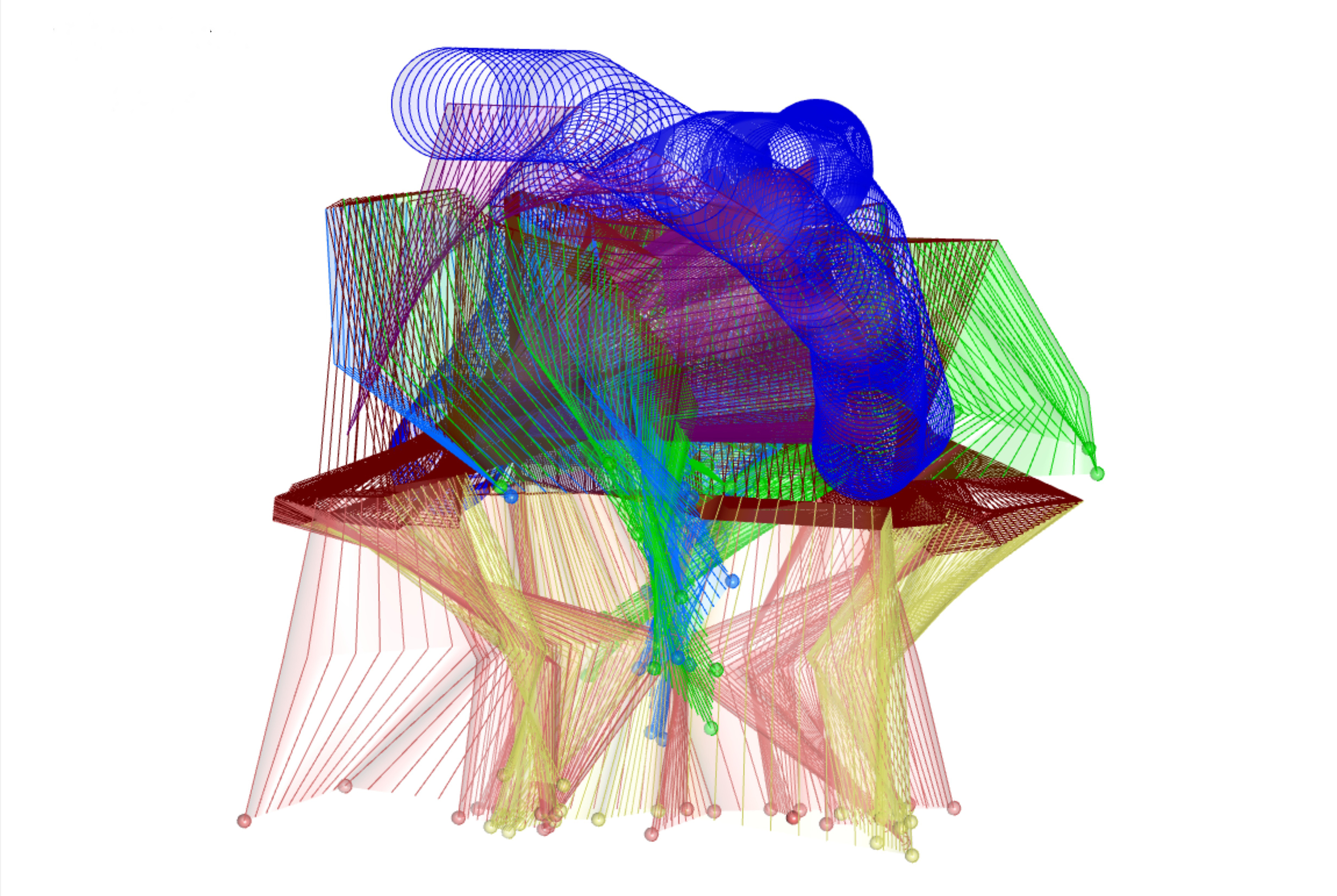colorful abstract rendering of a body in motion