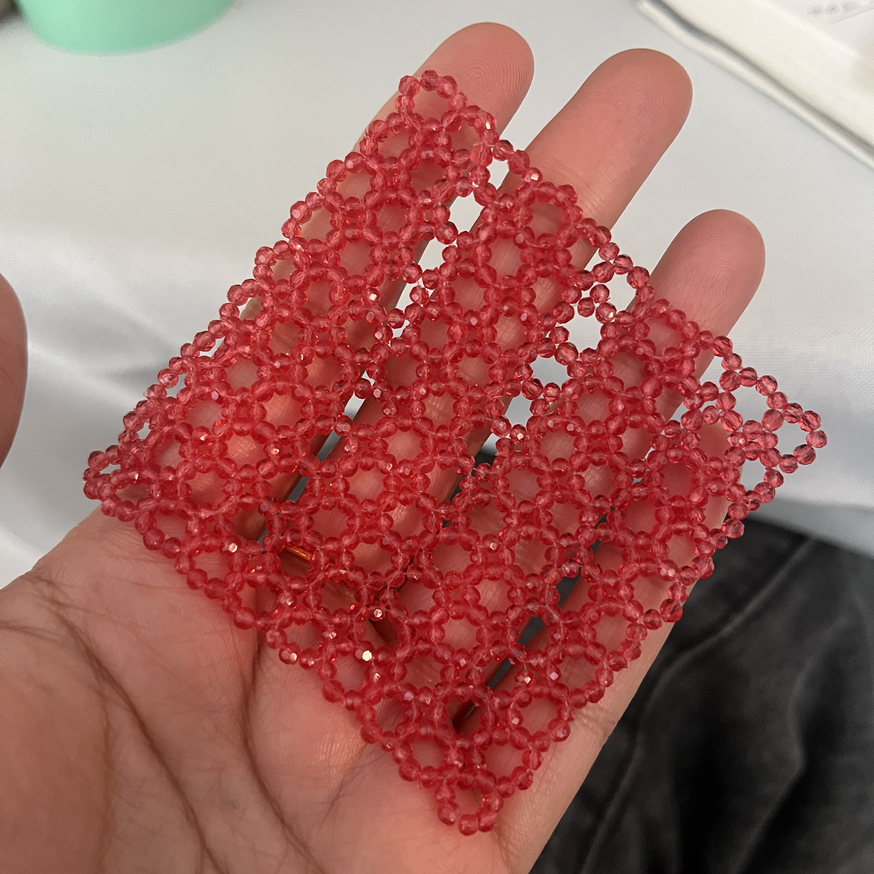 red plastic sample