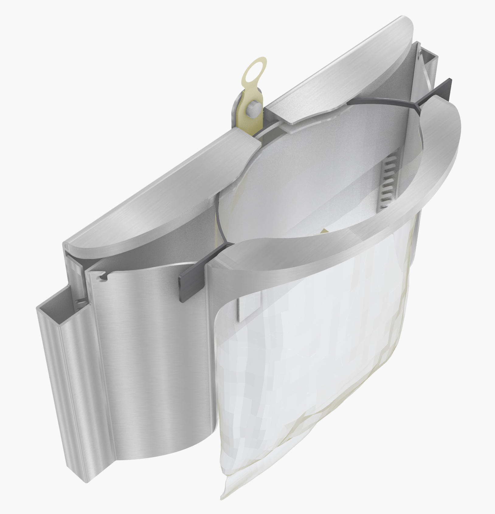 Rendering of Micro-G Next sample collection container design
