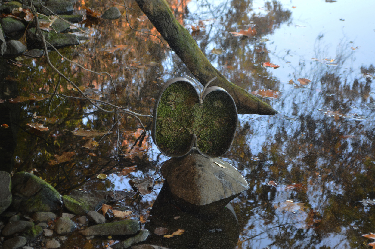 outdoor sculpture made of metal