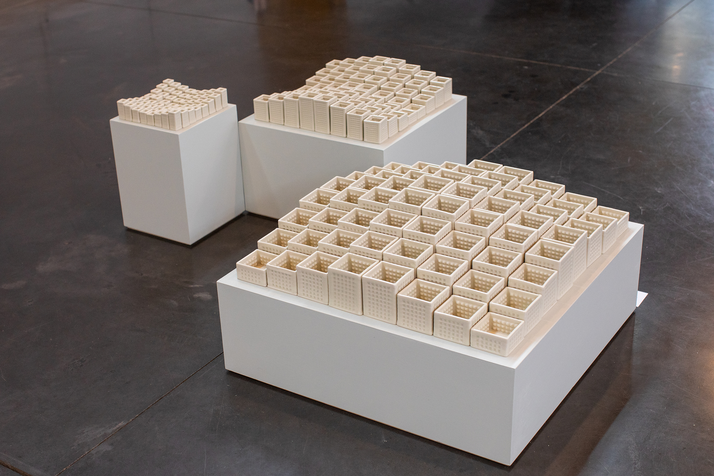 intricate ivory colored ceramics piece
