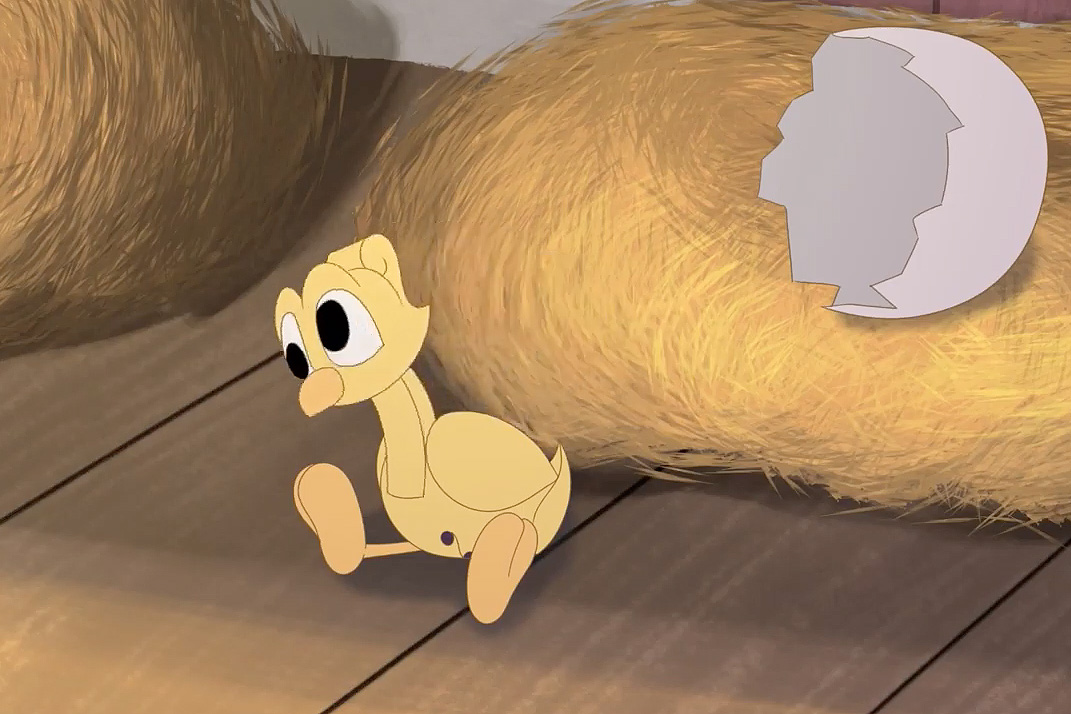 animated image of a chick hatching