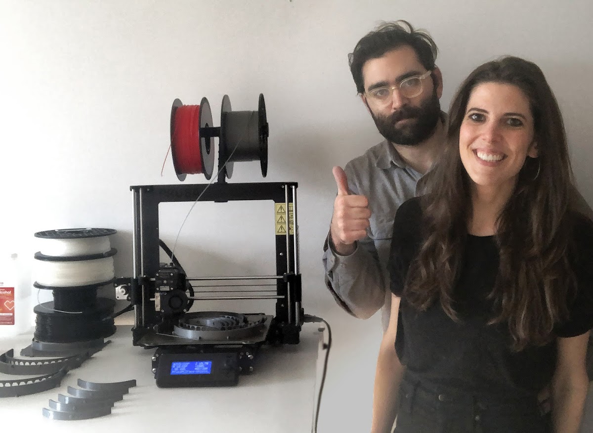 George Coffin 12 FD and Jillian Wiedenmayer BArch 12 in their Brooklyn studio