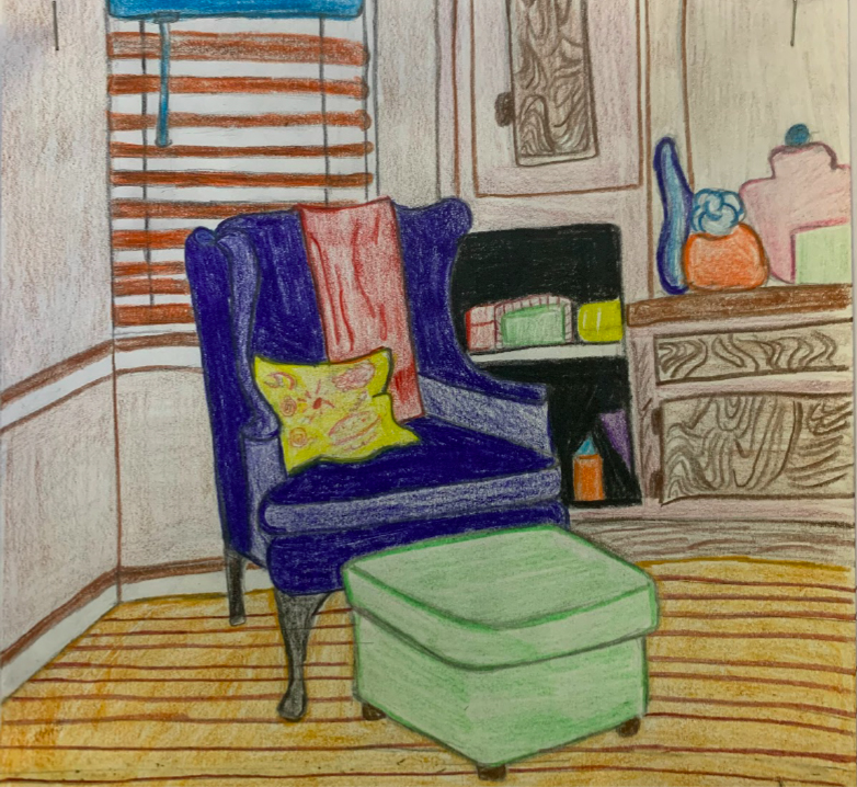 Example of impressive high school student work made with only materials available at home