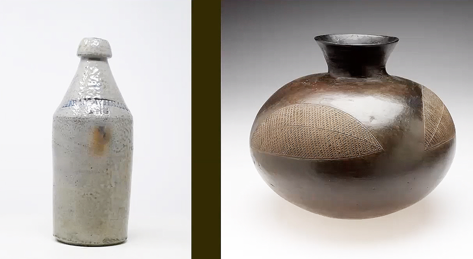 two ceramic vessels from the collection of the RISD Museum