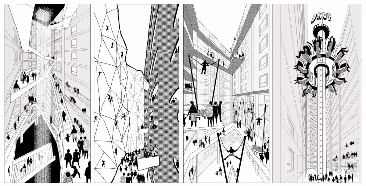 Drawings by Hongjia Zhou MA 20, inspired by the original superman comic.