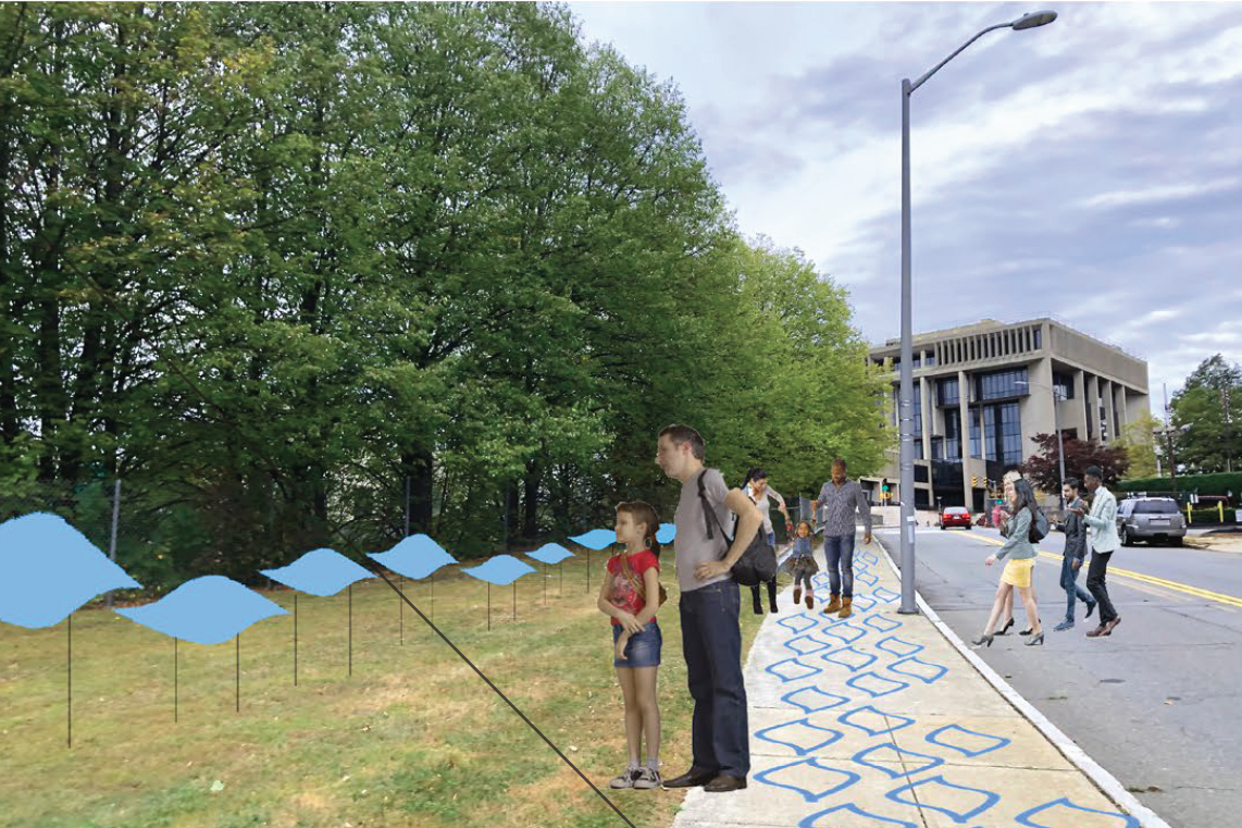 Adrienne Emmerich MLA 20 and Cornelia Overton MLA 20 proposal of a family friendly walking trail following the rivers underground path