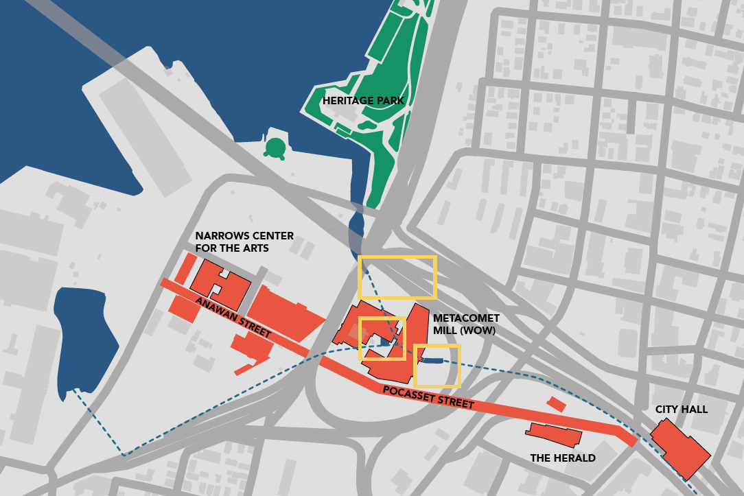 Map of Fall River, Massachusetts