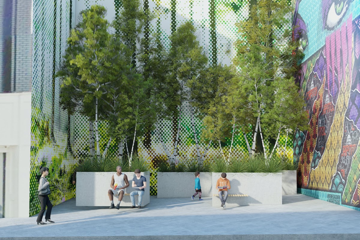 Model pairs plants and murals to create downtown oases, by graduate student Xue Gao MLA 20