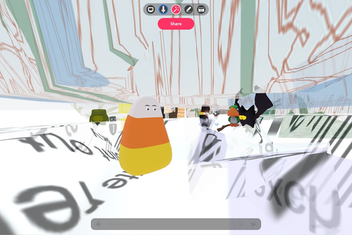 Virtual reality world created by Textiles major Cindy Qiao 22 TX