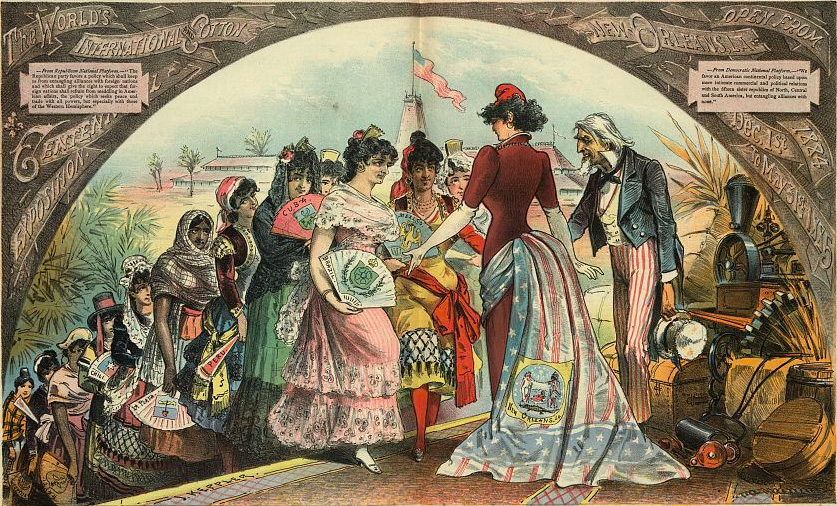 1893 World's Fair poster promoting notion of pan-America