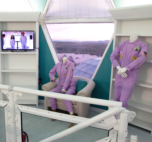 Lee Pivnik 18 SC's purple jumpsuits for the institute of queer ecology