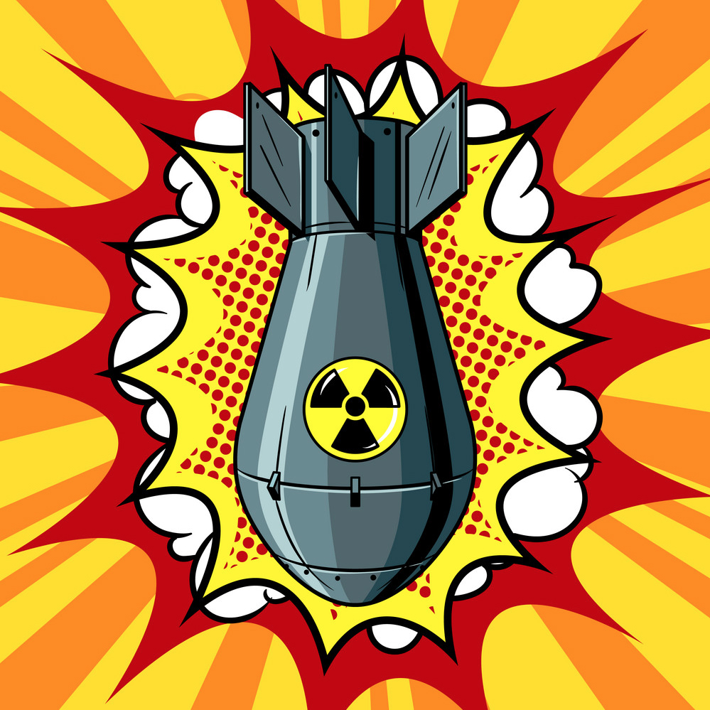 Illustration of nuclear bomb