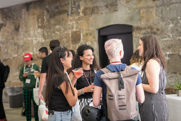 New graduate students chatting