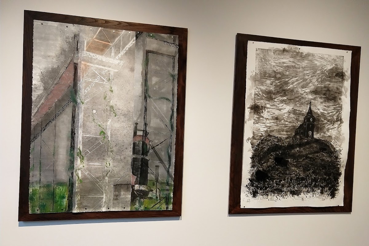 Soot at Home by Lilla Szekely MFA 20 PR and fellow printmaker Elena Redmond 21 PR reminds us that pollution affects both east and west