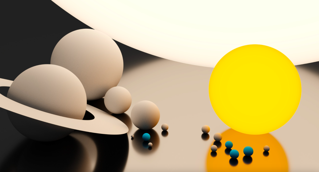 Trappist system in relation to Earth
