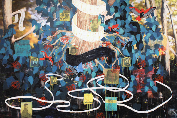 Day One (mixed media and collage on panel), Jordan Seaberry 14 PT