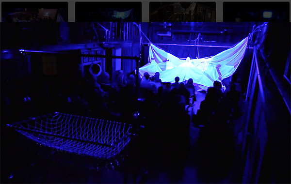 Still from the December 10 performance of Ocean Clarion Call