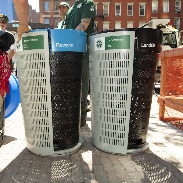 Group Project's ergonomic design of trash beens encourages recycling