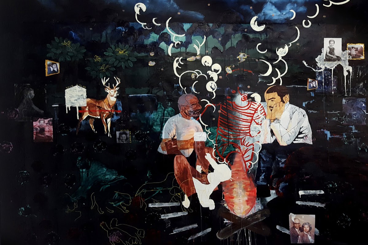 The Wanderer Part II (2018, oil and collage on canvas), Jordan Seaberry 14 PT