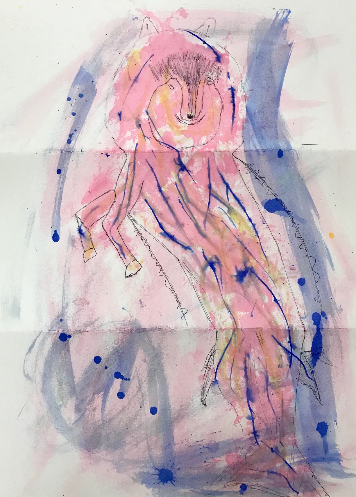 Wolf work by a workshop participant