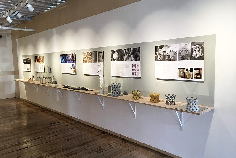 objects on view in an exhibition Shaw worked on