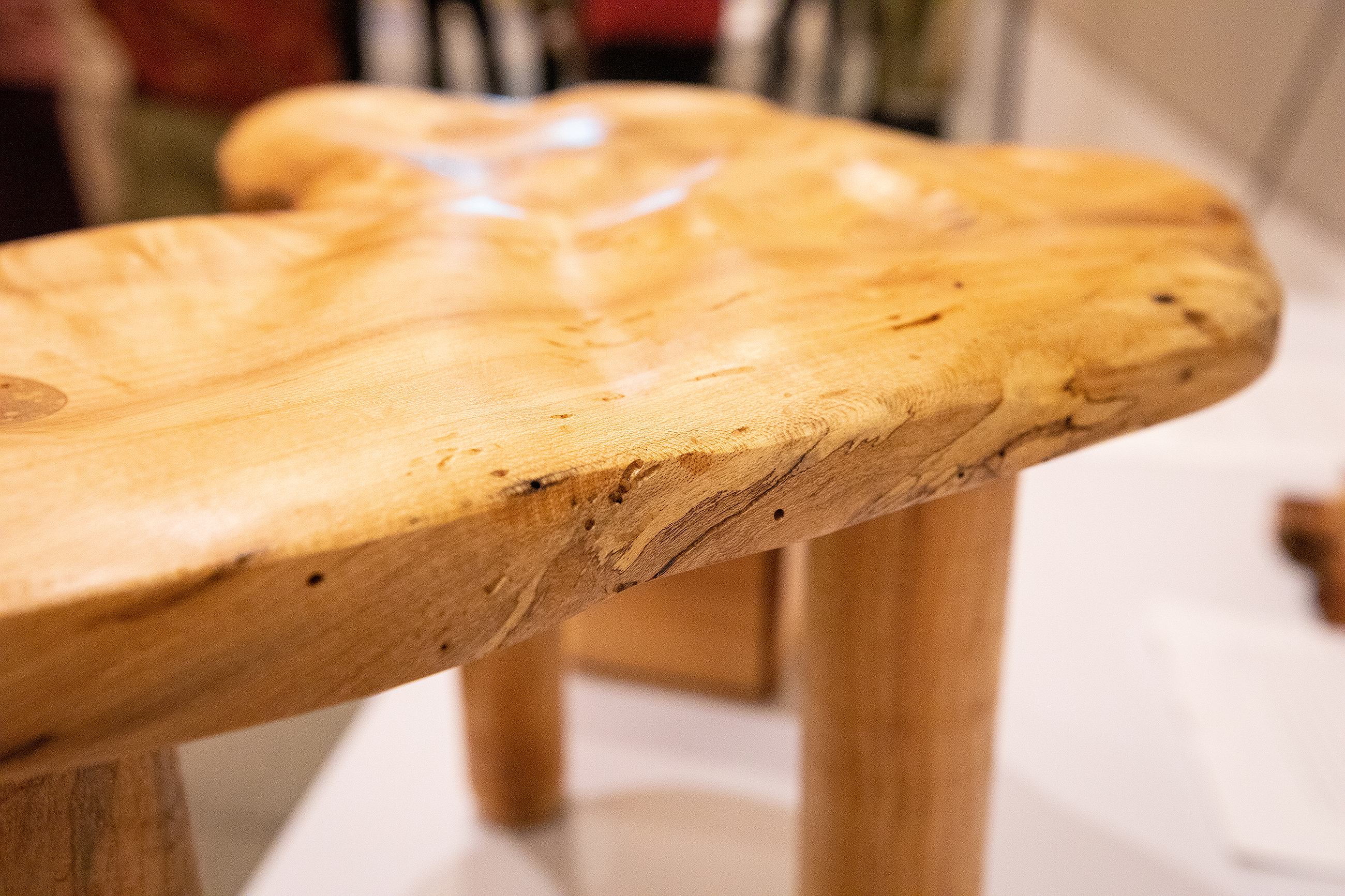 detail of the stool's top