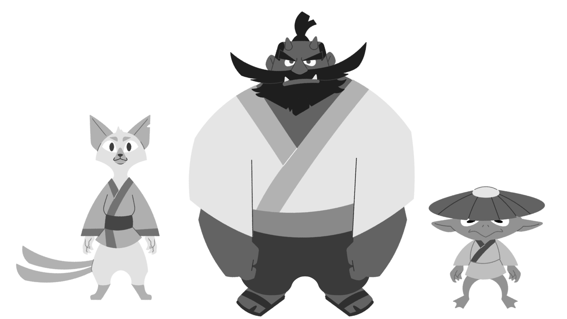 three characters by Sofie Levin