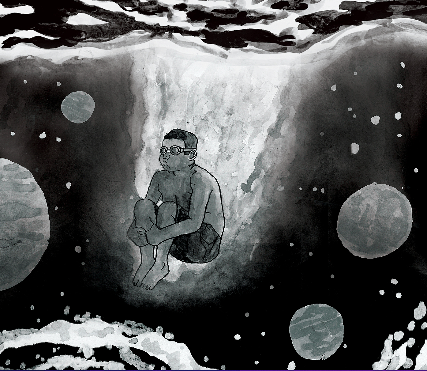 underwater illustration by Jared Hall