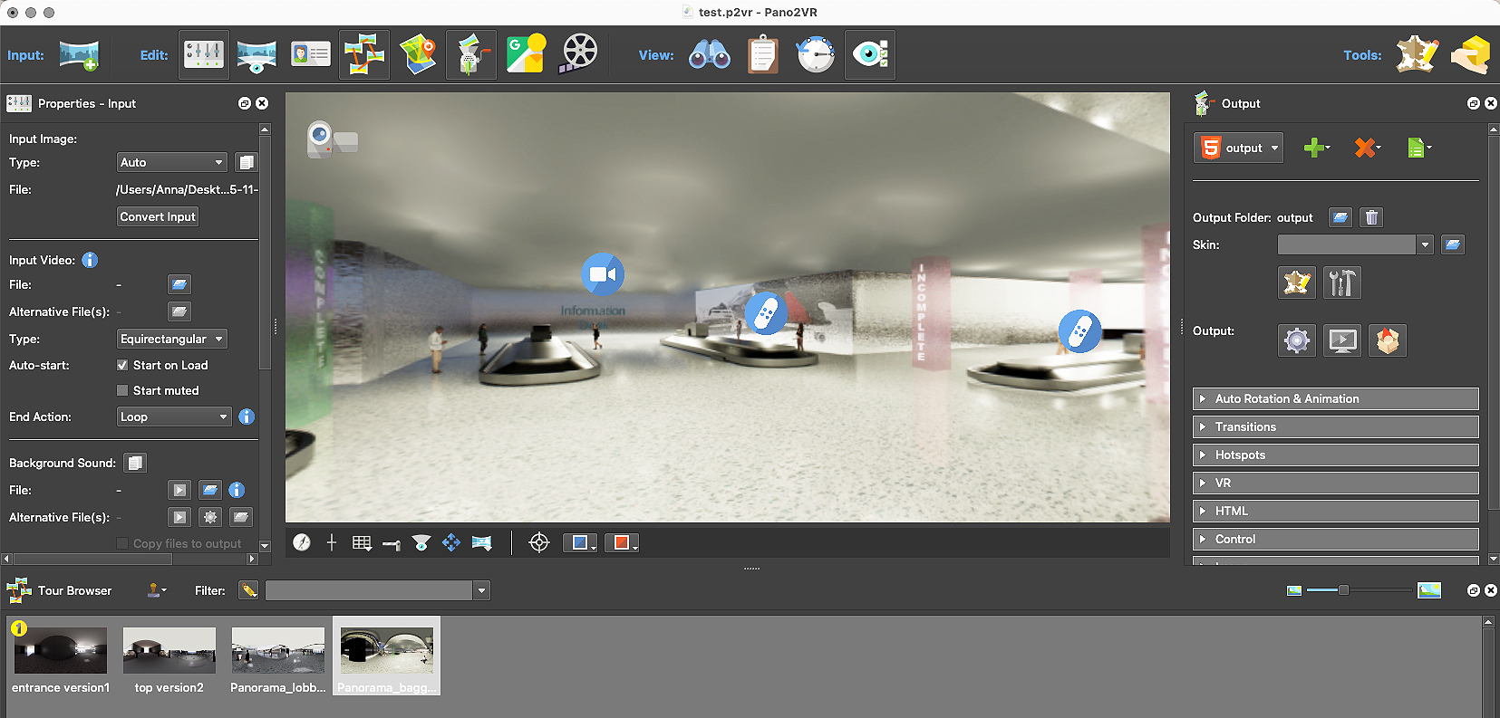 Pano 2VR screen grab showing how program works