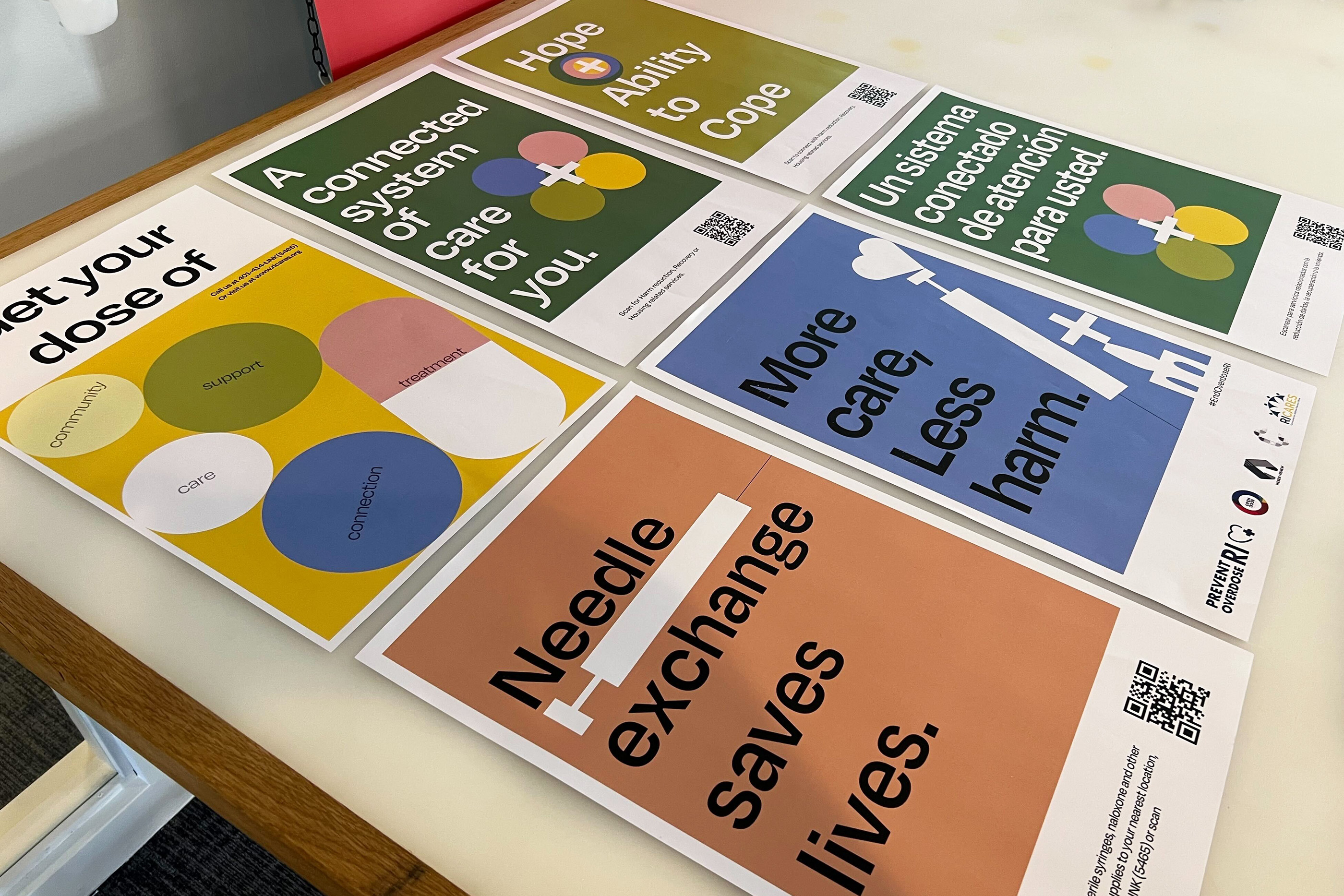 posters promoting harm reduction