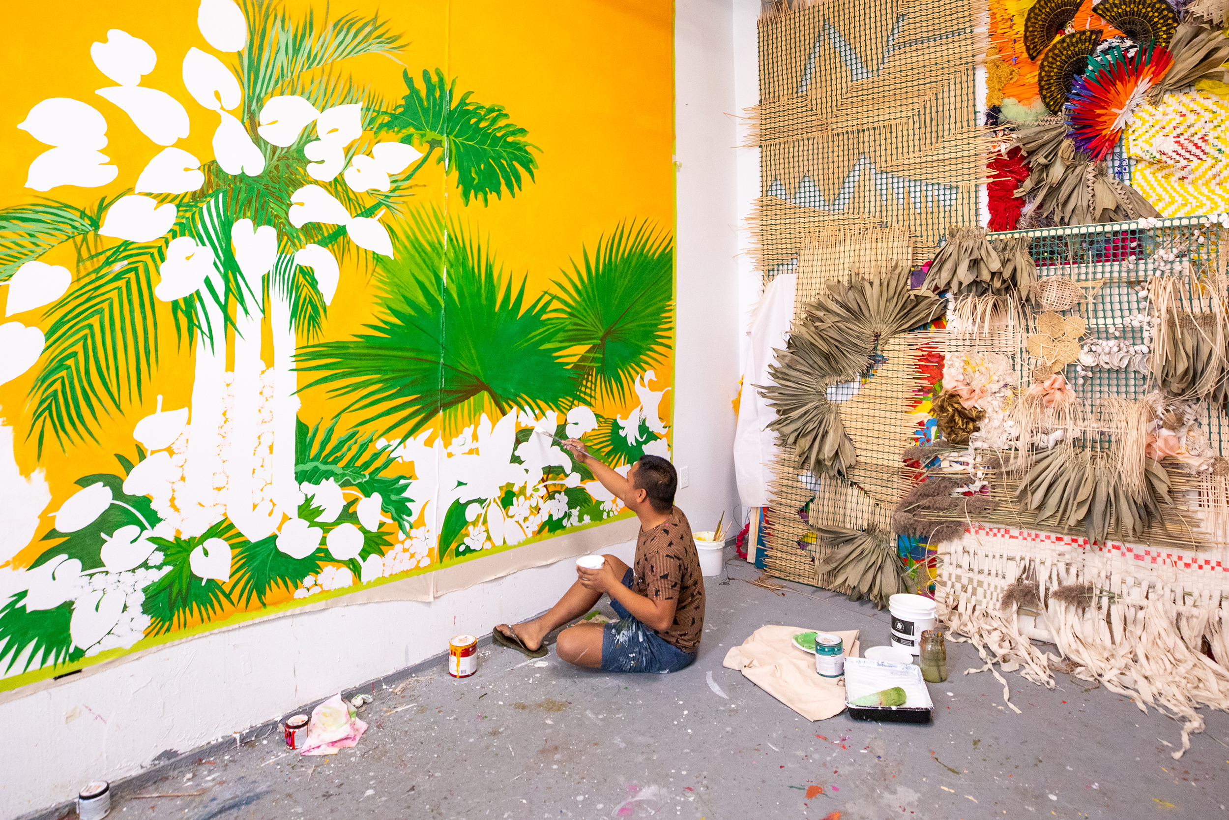 Bhen Alan at work in his RISD studio