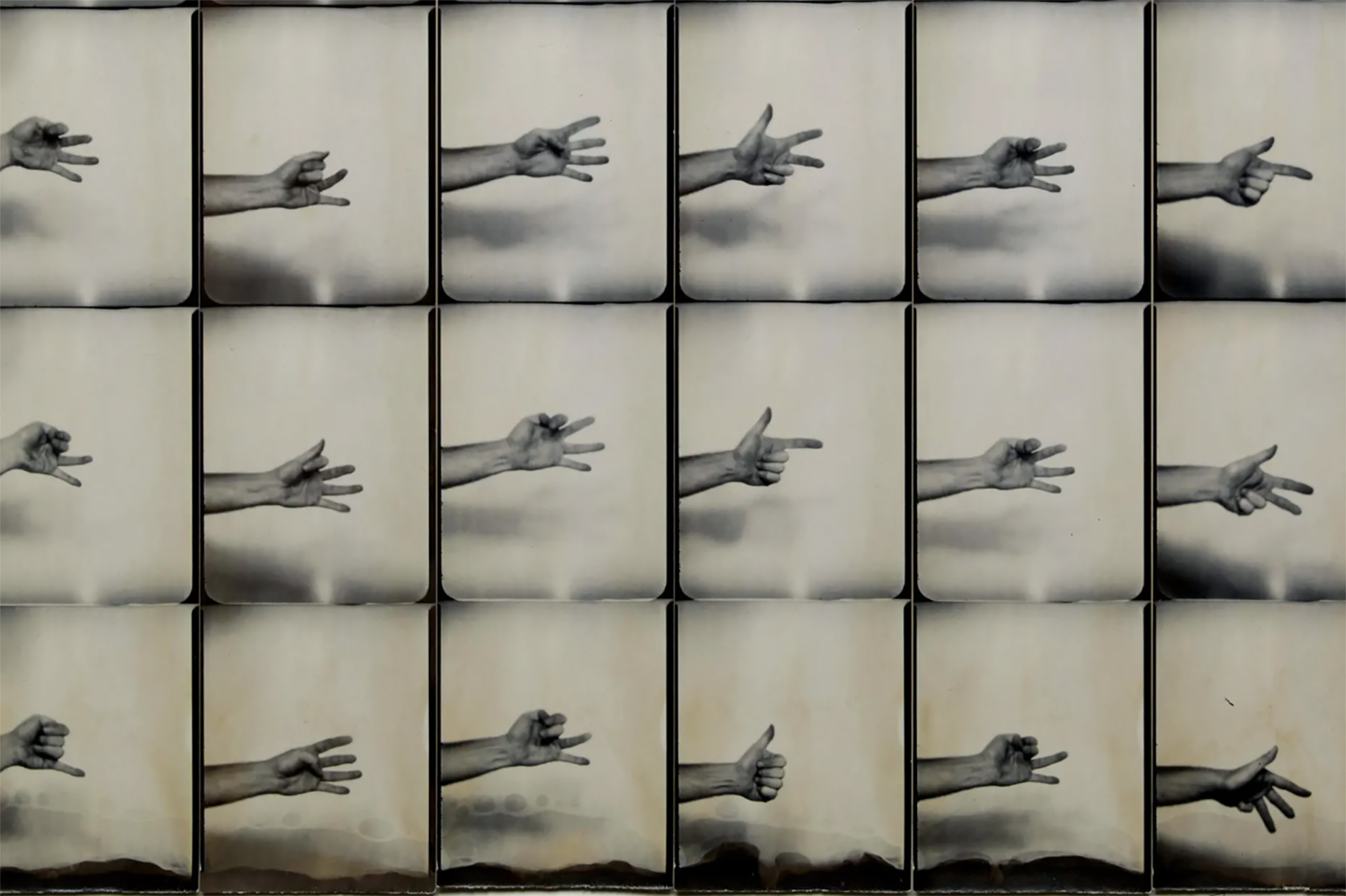 A cluster of photobooth pictures from Bark's early work