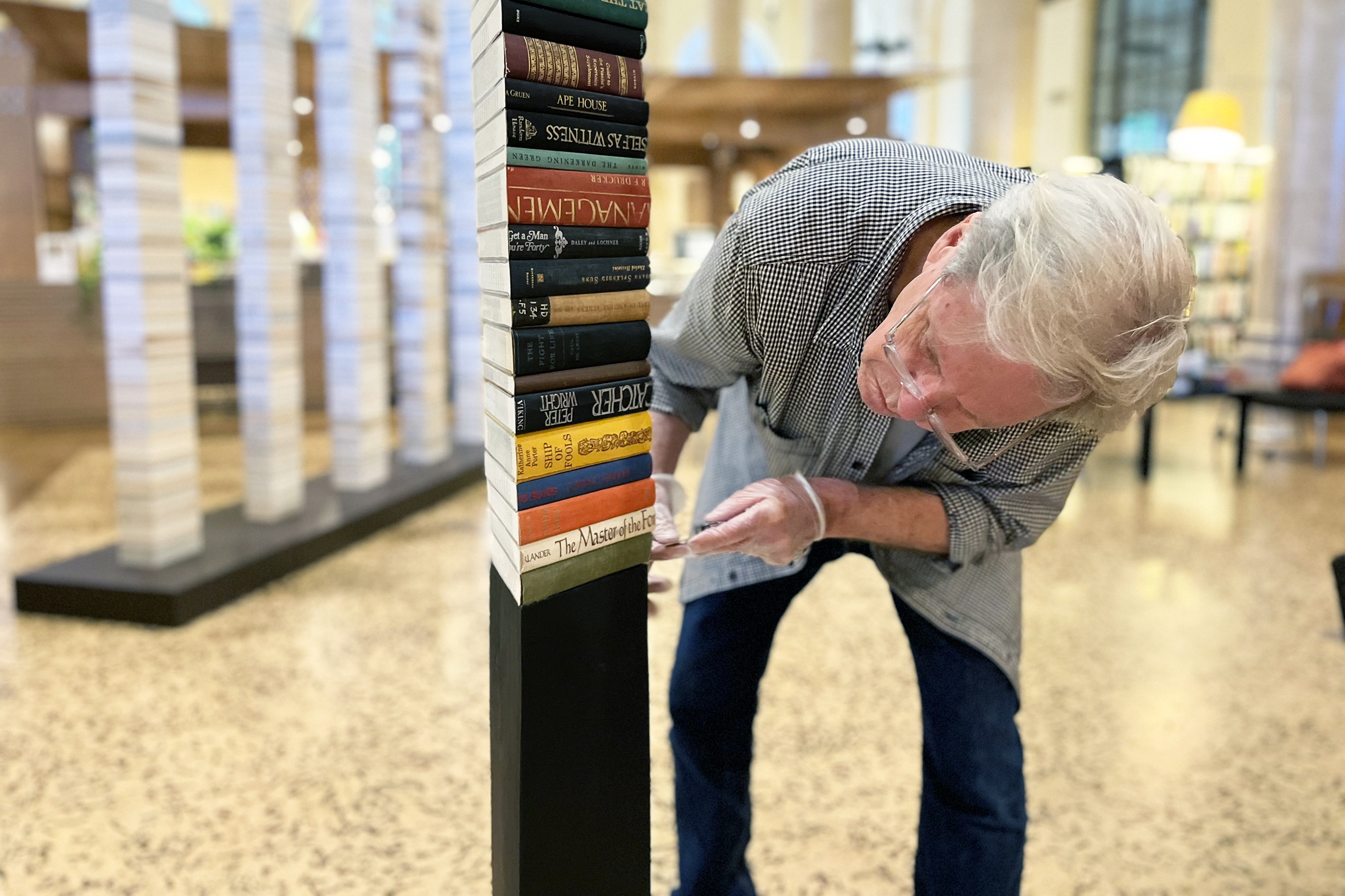 Bark Installs Triangle Book Stack (2016).