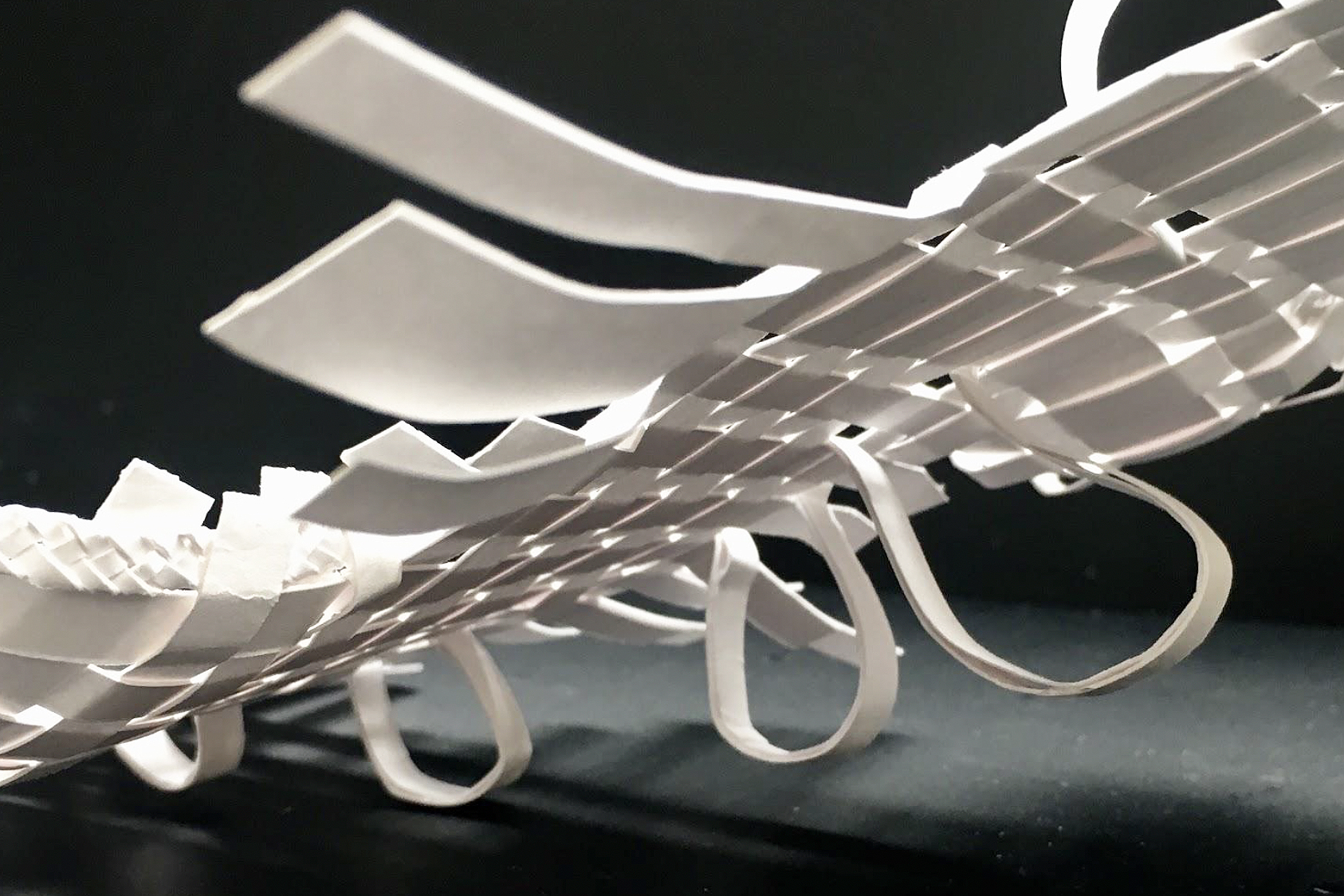 woven paper project from architecture class