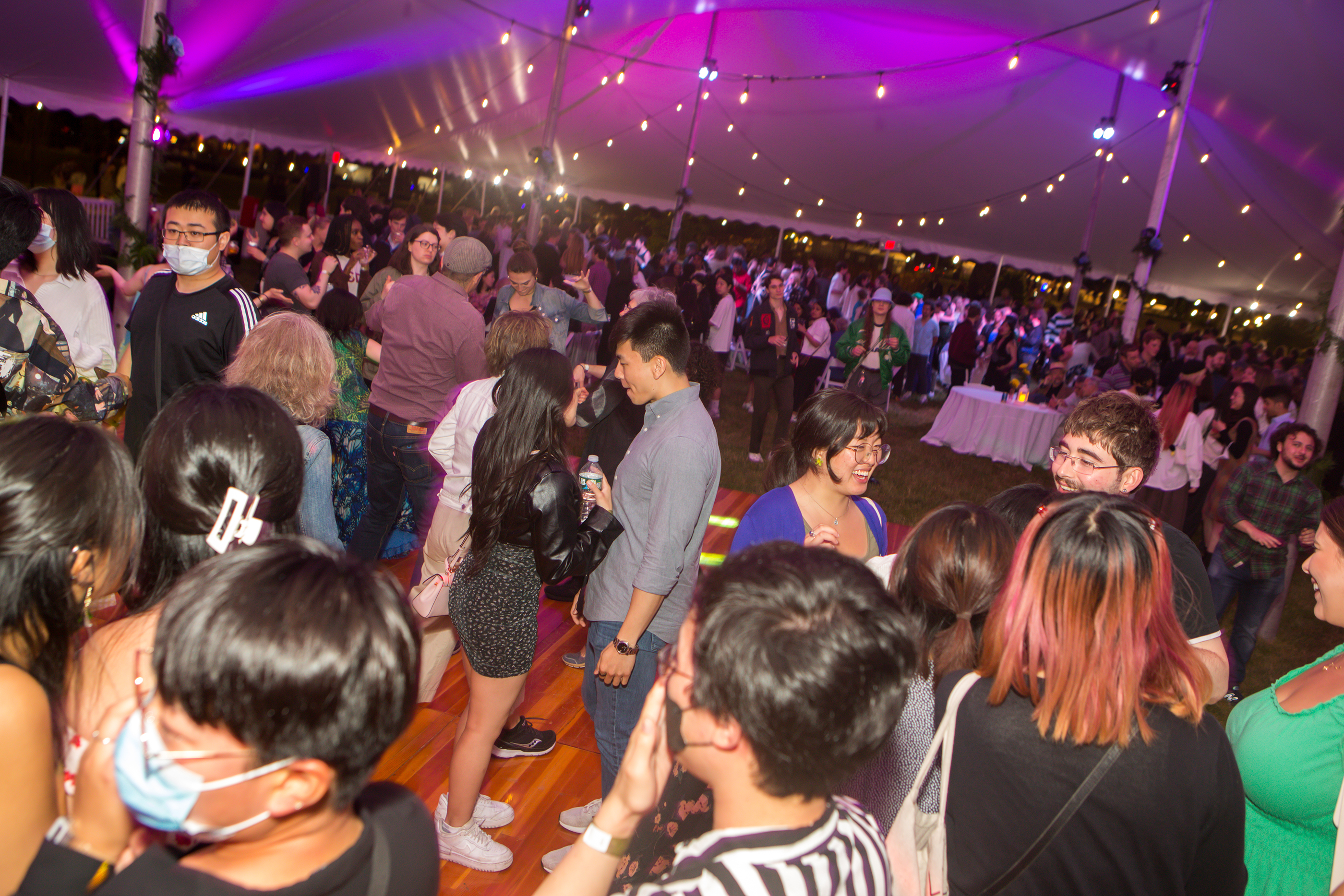 crowded dance floor at Commencement 2022