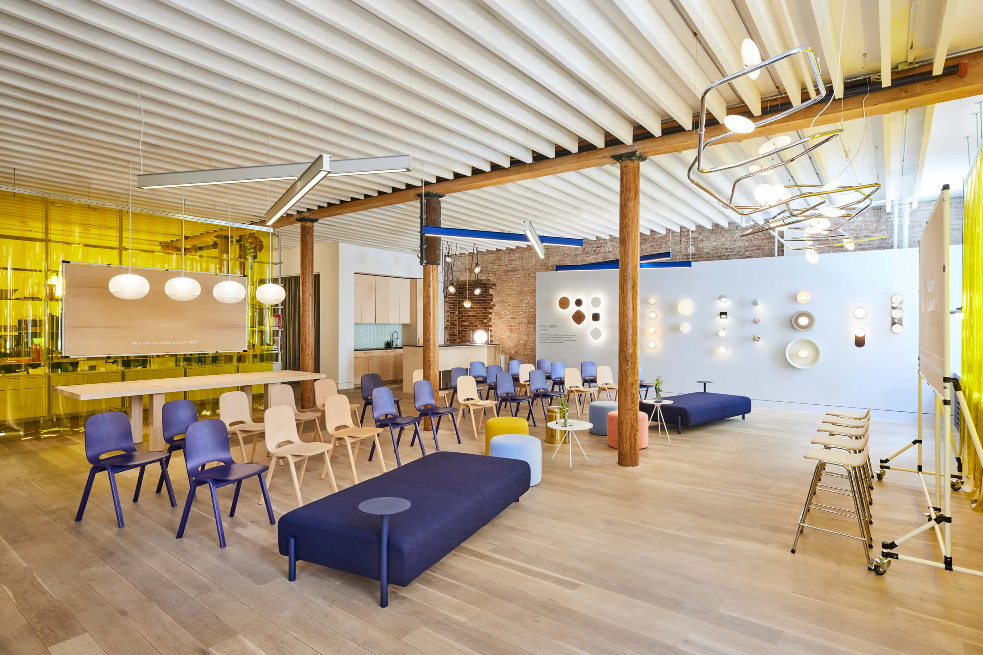 Alums Alexander Williams, Theo Richardson and Charles Brill created Branch, a simple modular system made of perforated brass and photographic lighting papers soon after founding their company, Rich Brilliant Willing.