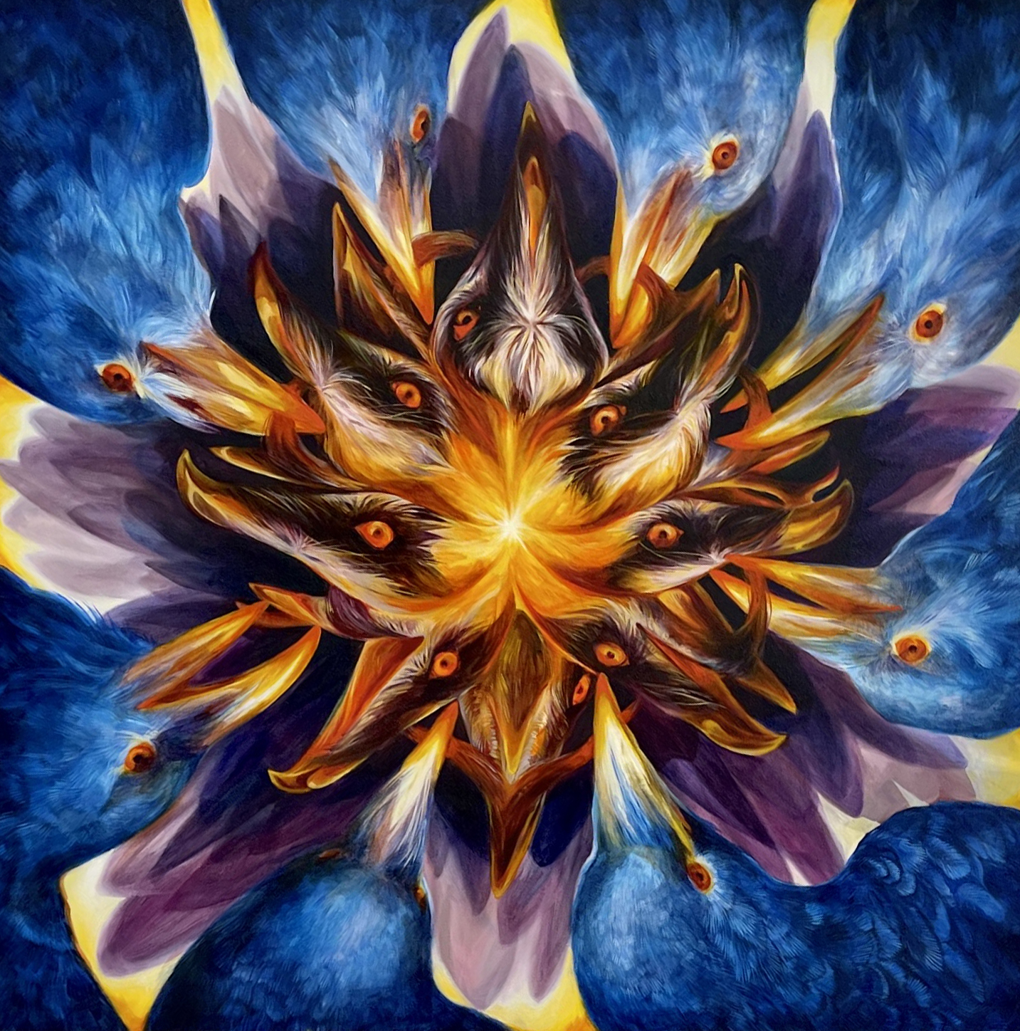 painting by Valerie Mirra inspired by Nature Lab collection
