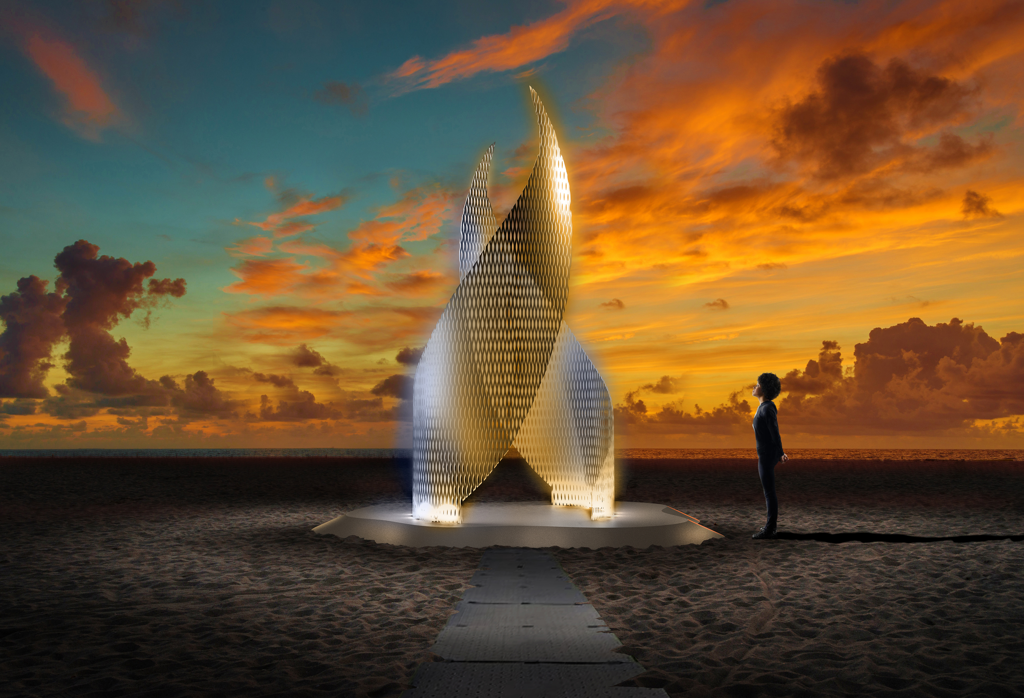 rendering of A Kind Word installation by Ann Lewis